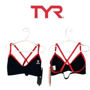 NWT TYR Neon Solid bikini top S